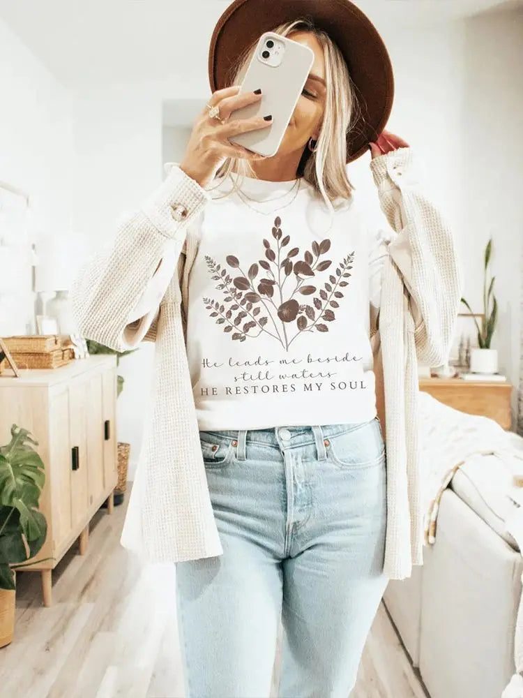 He Leads Me Beside Still Waters T-shirt